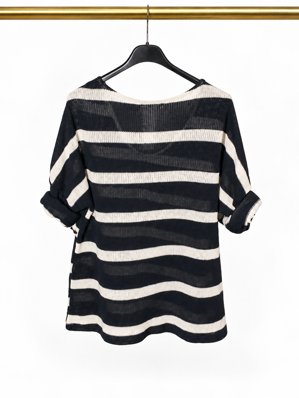 Pull rayé noir et blanc – « ICONIC »