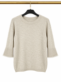 Pull beige avec manches perlées 🤎✨