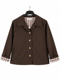 Veste marron à doublure carreaux 🤎