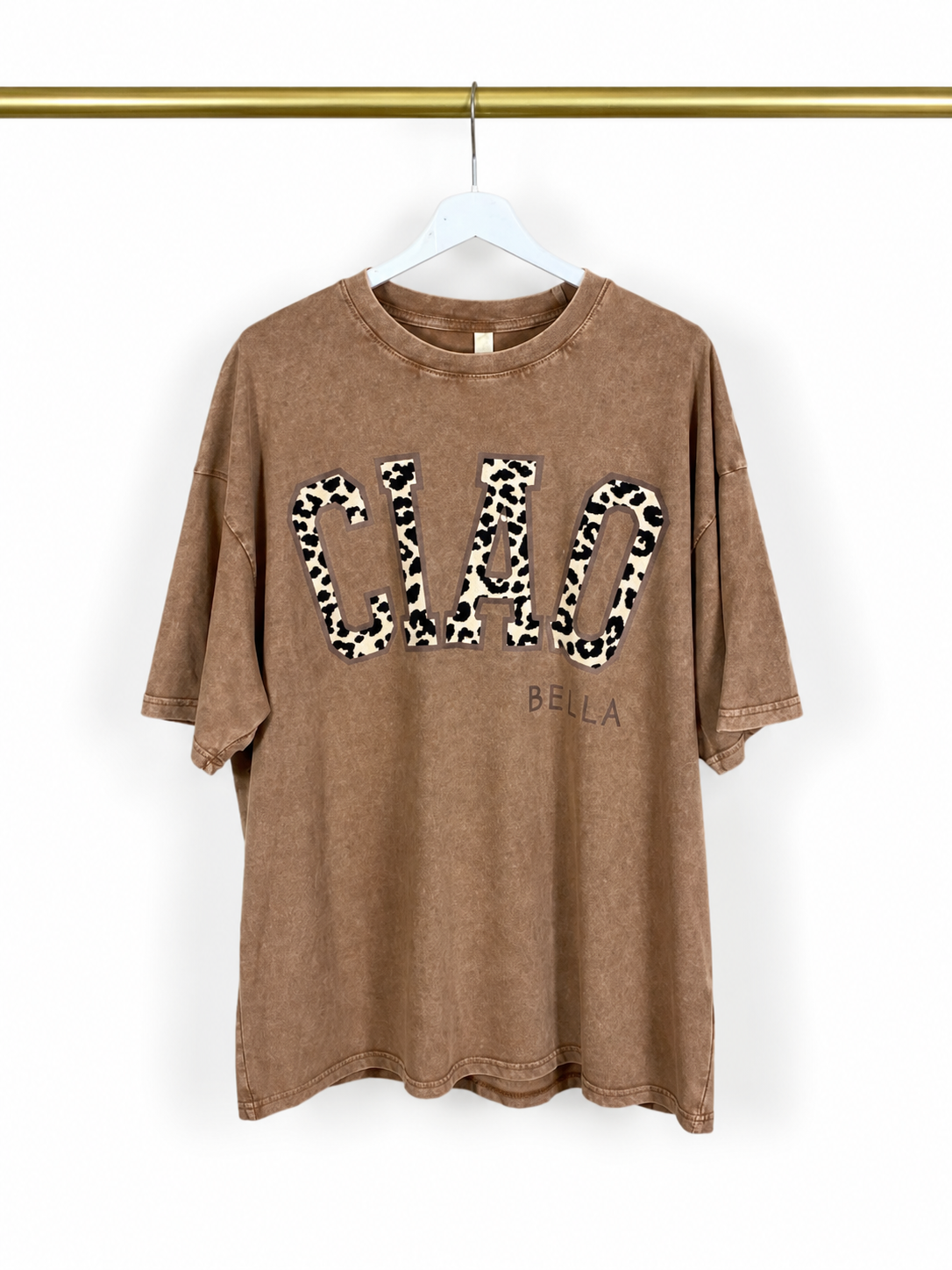 T-shirt marron « CIAO » 🐆🤎