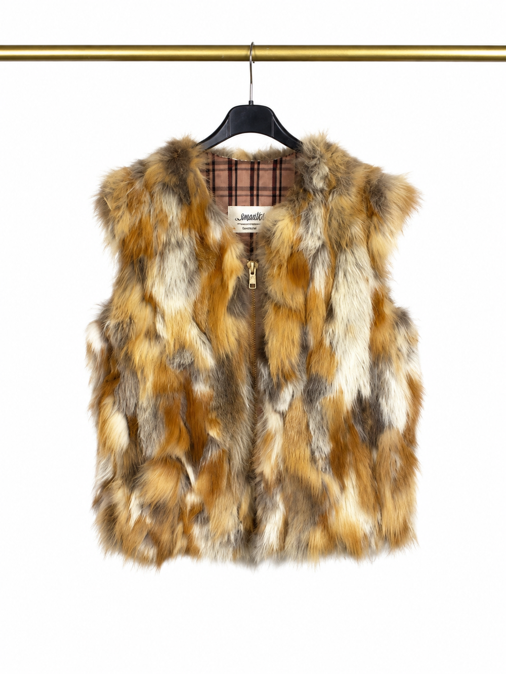 Gilet en véritable poil de renard 🦊🤎