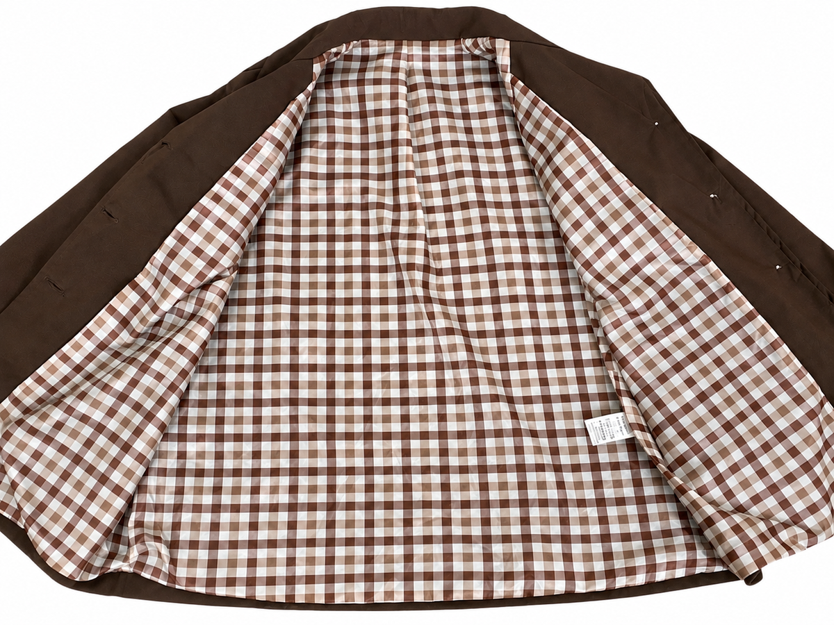 Veste marron à doublure carreaux 🤎