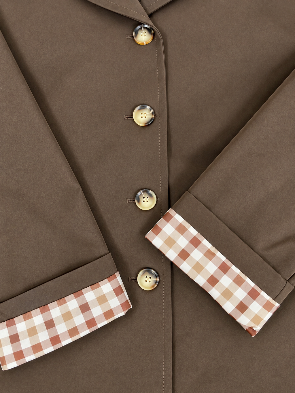 Veste marron à doublure carreaux 🤎