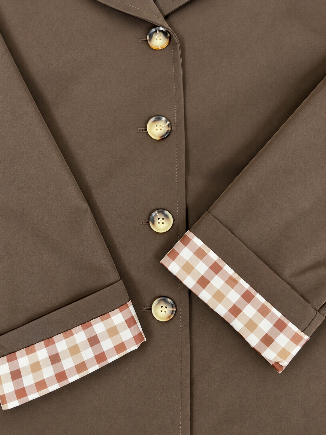 Veste marron à doublure carreaux 🤎