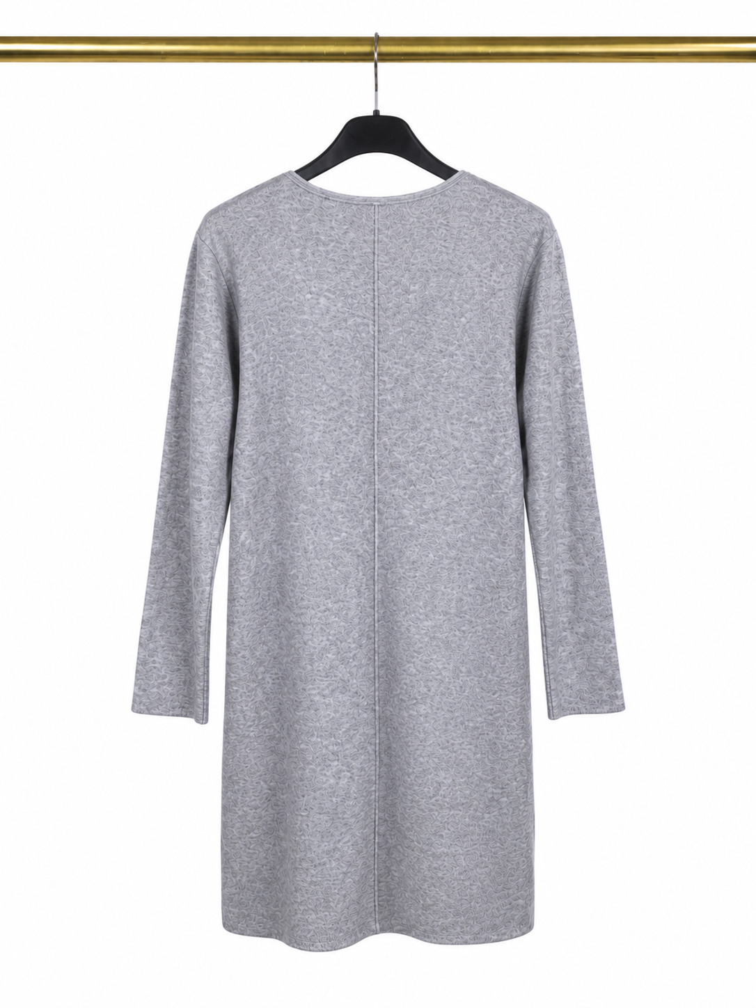 🤍 Robe longue grise à manches longues