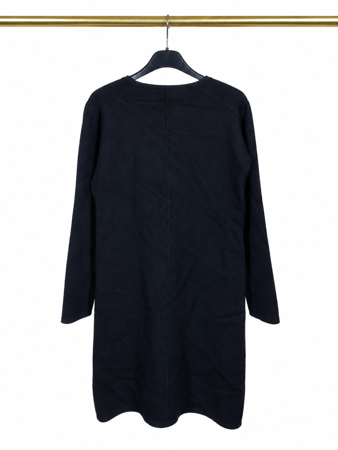 🌙 Robe longue bleu marine à détails dorés