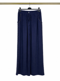 Pantalon fluide bleu marine à boutons dorés ✨💙