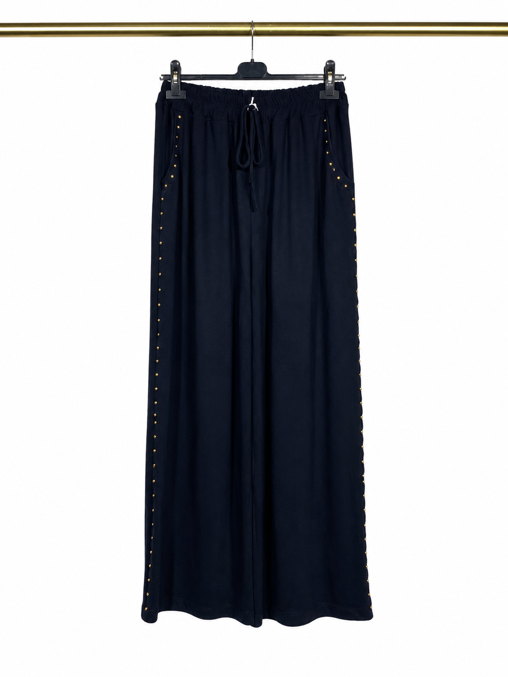 Pantalon fluide noir à boutons dorés ✨🖤