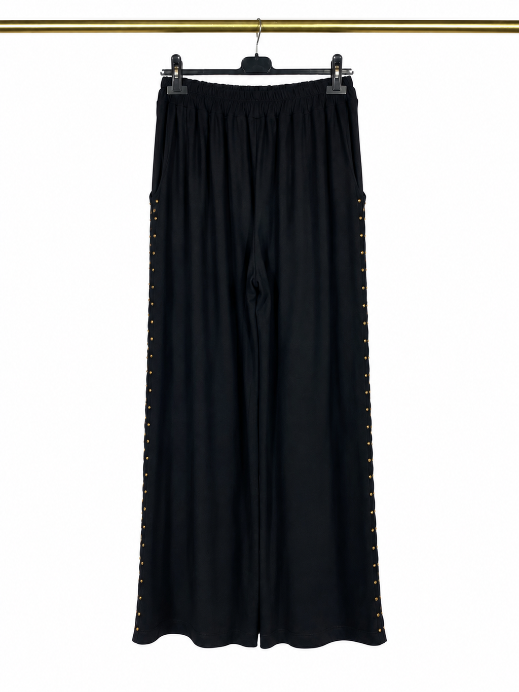 Pantalon fluide noir à boutons dorés ✨🖤