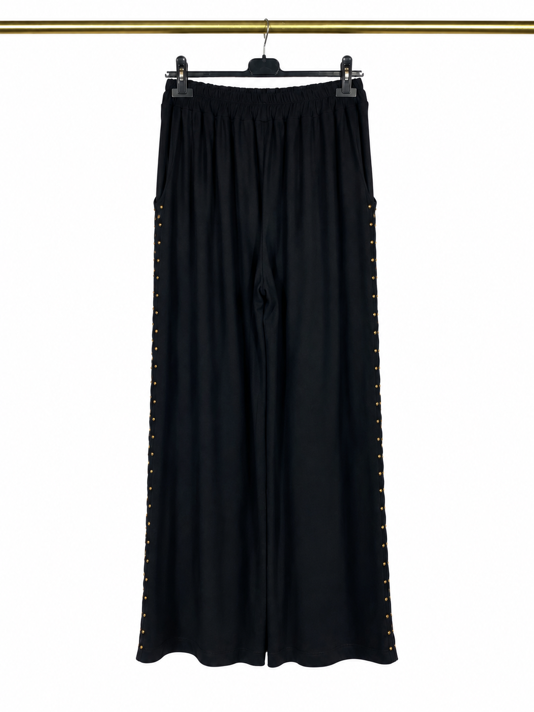 Pantalon fluide noir à boutons dorés ✨🖤