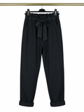 Pantalon noir à détails carreaux 🎀